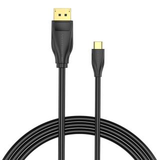 Kábel USB-C na DisplayPort 1.4 Vention CGYBG, 1,5 m, 8K 60Hz/4K 120Hz (čierny)
