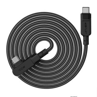 Kábel USB-C na USB-C Acefast C5-03 uhlový, 100 W, 2 m (čierny)