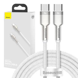 Kábel USB-C na USB-C Baseus Cafule, 100 W, 2 m (biely)