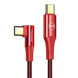 Kábel USB-C na USB-C Mcdodo CA-8321 100W 90 stupňov 1,2 m (červený)