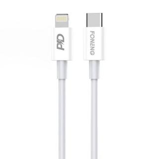 Kábel USB-C pre Lighting Foneng X31, 20W 1m (biely)