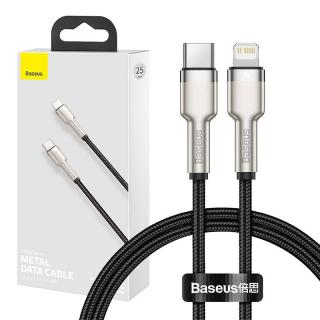 Kábel USB-C pre Lightning Baseus Cafule, PD, 20W, 0,25 m (čierny)