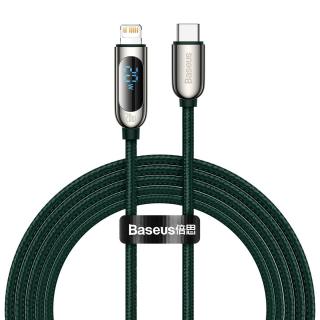 Kábel USB-C pre Lightning Baseus Display, PD, 20 W, 2 m (zelený)