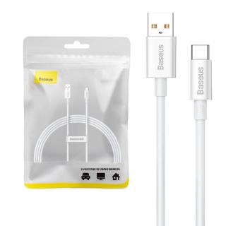 Kábel USB do USB-C Baseus Superior 100W 1,5 m (biely)