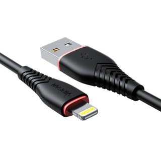 Kábel USB na Lightning Vipfan Anti-Break X01, 3A, 1 m (čierny)