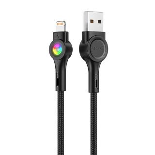 Kábel USB na Lightning Vipfan Colorful X08, 3A, 1,2 m (čierny)
