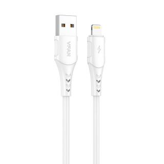 Kábel USB na Lightning Vipfan Colorful X12, 3A, 1 m (biely)