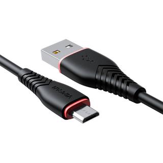 Kábel USB na Micro USB Vipfan Anti-Break X01, 3A, 1 m (čierny)