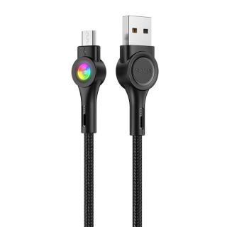 Kábel USB na Micro USB Vipfan Colorful X08, 3A, 1,2 m (čierny)