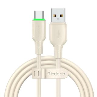 Kábel USB na USB-C Mcdodo CA-4750 s LED svetlom 1,2 m (béžový)