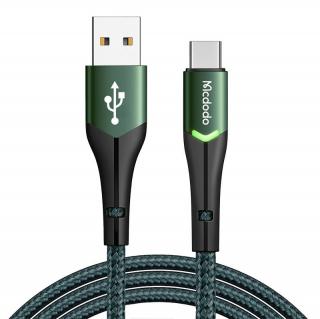 Kábel USB na USB-C Mcdodo Magnificence CA-7961 LED, 1 m (zelený)