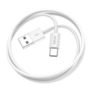 Kábel USB na USB-C Vipfan X03, 3A, 1 m (biely)