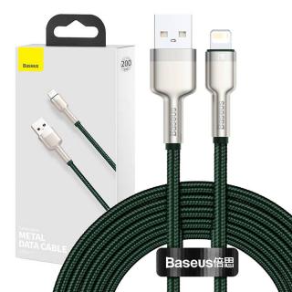 Kábel USB pre Lightning Baseus Cafule, 2,4 A, 2 m (zelený)