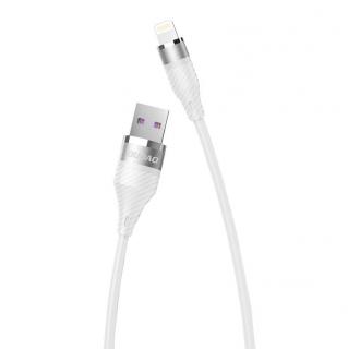 Kábel USB pre Lightning Dudao L10Pro, 5A, 1,23 m (biely)