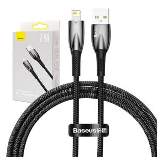 Kábel USB pre sériu Lightning Baseus Glimmer, 2,4 A, 1 m (čierny)