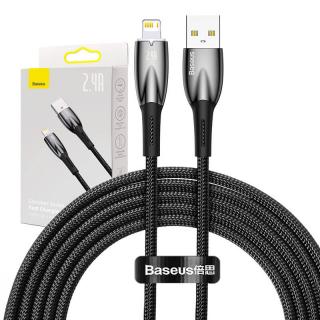 Kábel USB pre sériu Lightning Baseus Glimmer, 2,4 A, 2 m (čierny)