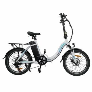 KAISDA K7 Elektrický skladací mopedový bicykel - biely  + Zámok na kolobežku zadarmo