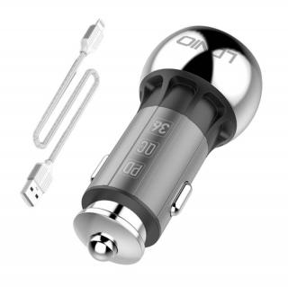 LDNIO C1 USB, USB-C nabíjačka do auta + Lightning kábel