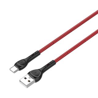 LDNIO LS482 2m USB - USB-C kábel (červený)