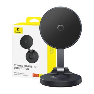 Magnetický stolný stojan na telefón Baseus MagPro samolepiaci (čierny)