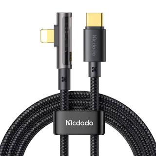 Mcdodo CA-3391 Kábel USB-C na Lightning Prism 90 stupňov, 1,8 m (čierny)