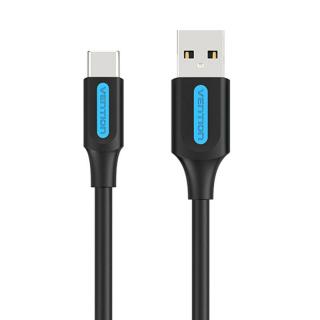 Nabíjací kábel USB-A 2.0 na USB-C Vention COKBC 0,25 m (čierny)