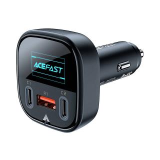 Nabíjačka do auta Acefast B5, 101 W, 2x USB-C + USB, OLED (čierna)