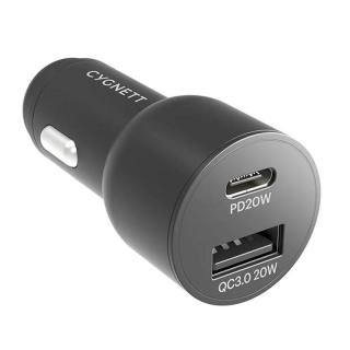 Nabíjačka do auta Cygnett USB, USB-C 20W (čierna)