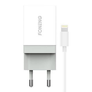 Nabíjačka Foneng 1x USB K210 + USB Lightning kábel