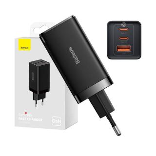 Nástenná nabíjačka Baseus GaN5 Pro 2xUSB-C + USB, 65W (čierna)
