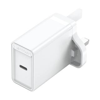 Nástenná nabíjačka USB-C Vention FADW0-UK 20W UK White
