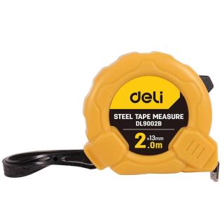 Oceľové meracie pásmo 2m/13mm Deli Tools EDL9002B (žlté)