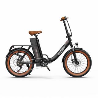 ONESPORT OT16-2 Elektrický bicykel 20" 48V 15Ah - Čierna a Hnedá  + Zámok na kolobežku zadarmo