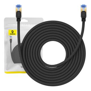 Opletený sieťový kábel cat.7 Baseus Ethernet RJ45, 10Gbps, 10 m (čierny)