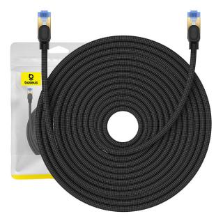 Opletený sieťový kábel cat.7 Baseus Ethernet RJ45, 10Gbps, 25 m (čierny)