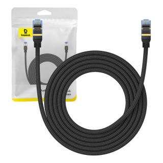 Opletený sieťový kábel cat.7 Baseus Ethernet RJ45, 10Gbps, 3 m (čierny)