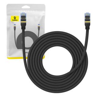 Opletený sieťový kábel cat.7 Baseus Ethernet RJ45, 10Gbps, 5 m (čierny)
