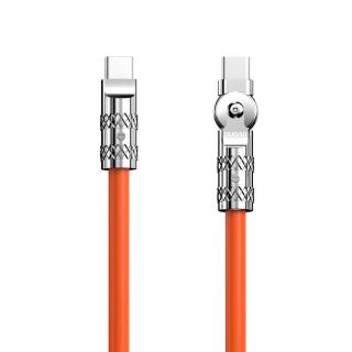 Otočný kábel USB-C na USB-C Dudao L24CC 120W 1m (oranžový)