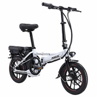 PASELEC Mini skladací elektrický bicykel - biely