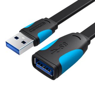 Plochý predlžovač USB 3.0 Vention VAS-A13-B150 1,5 m čierny