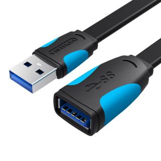 Plochý predlžovač USB 3.0 Vention VAS-A13-B200 2 m čierny
