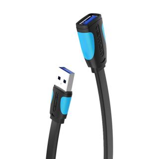 Plochý predlžovač USB 3.0 Vention VAS-A13-B300 3 m čierny