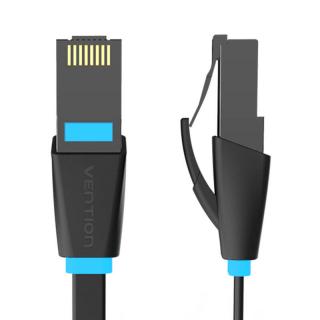 Plochý sieťový kábel CAT6 UTP Vention IBJBK RJ45 Ethernet 1000Mbps 8m Black