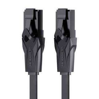 Plochý sieťový kábel UTP Cat.6 Vention IBABF RJ45 Ethernet, 1000Mbps 1m čierny