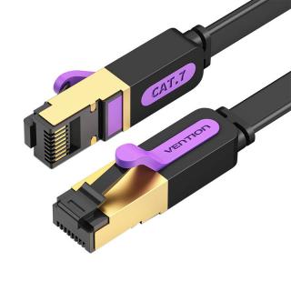 Plochý sieťový kábel UTP CAT7 Vention ICABK RJ45 Ethernet 10Gbps 8m Black
