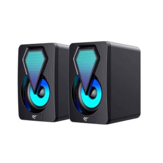 Počítačové reproduktory Havit SK210mini PRO 2.0 RGB (čierne)