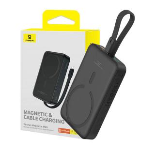 Powerbank Baseus Magnetic Mini 10000mAh, USB-C 20W MagSafe (čierna)
