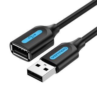 Predlžovací kábel USB 2.0 samec - samica Vention CBIBD 0,5 m čierny