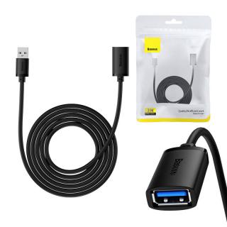 Predlžovací kábel USB 3.0 Baseus samec - samica, séria AirJoy, 3 m (čierny)