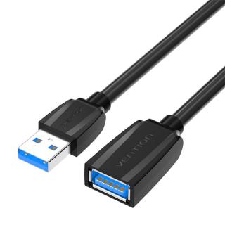Predlžovací kábel USB 3.0, samec USB na samicu USB, Vention 1 m (čierny)